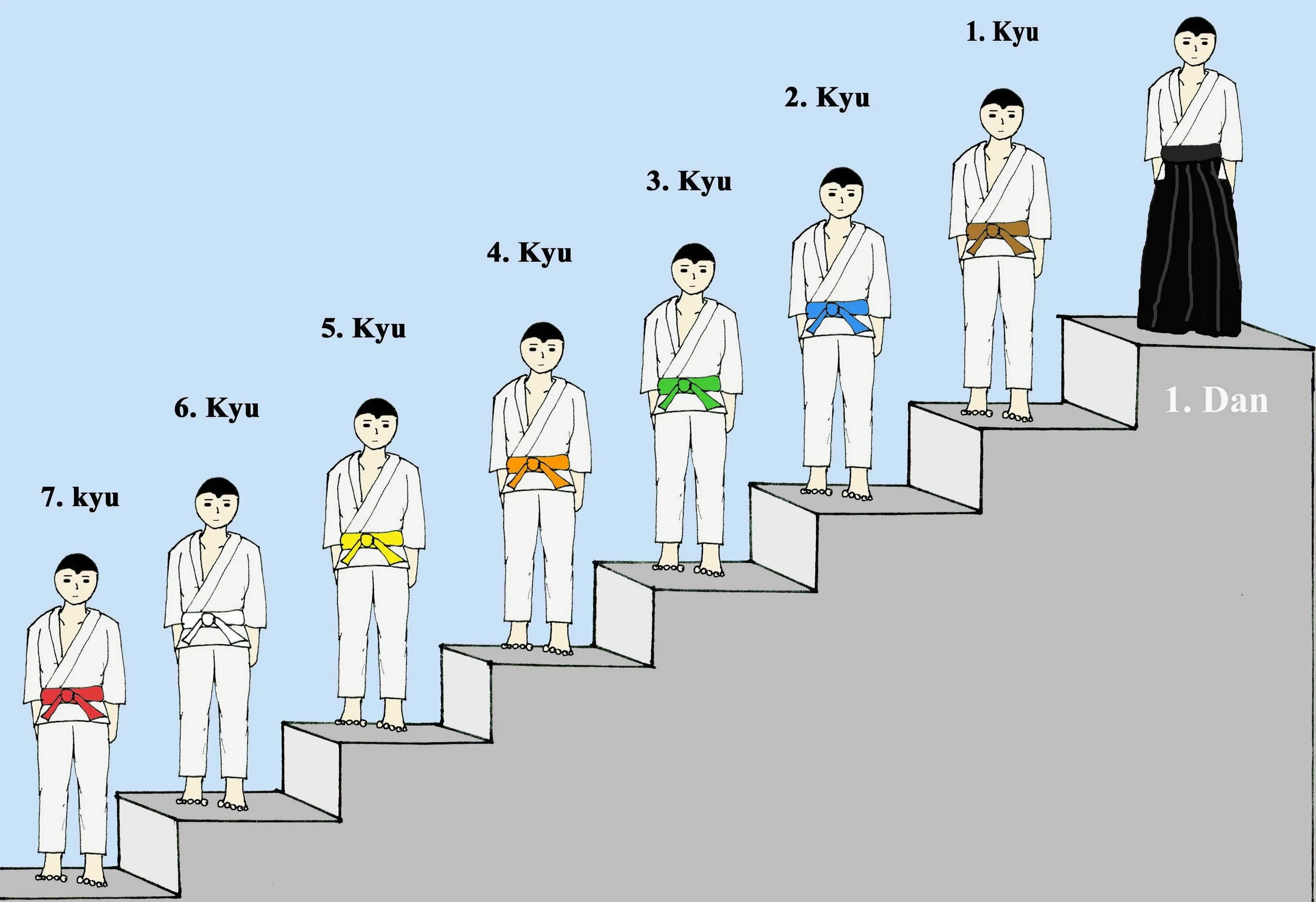 Сколько данов в айкидо. Пояса в айкидо по порядку. Айкидо кю и пояса. Пояс 10 кю айкидо. Цвета поясов в айкидо.