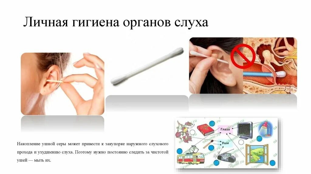 Условные знаки гигиены органа слуха