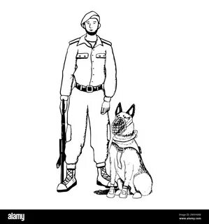 Police dog vest Black and White Stock Photos & Images - Alamy