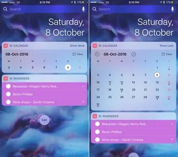 Calendar widget