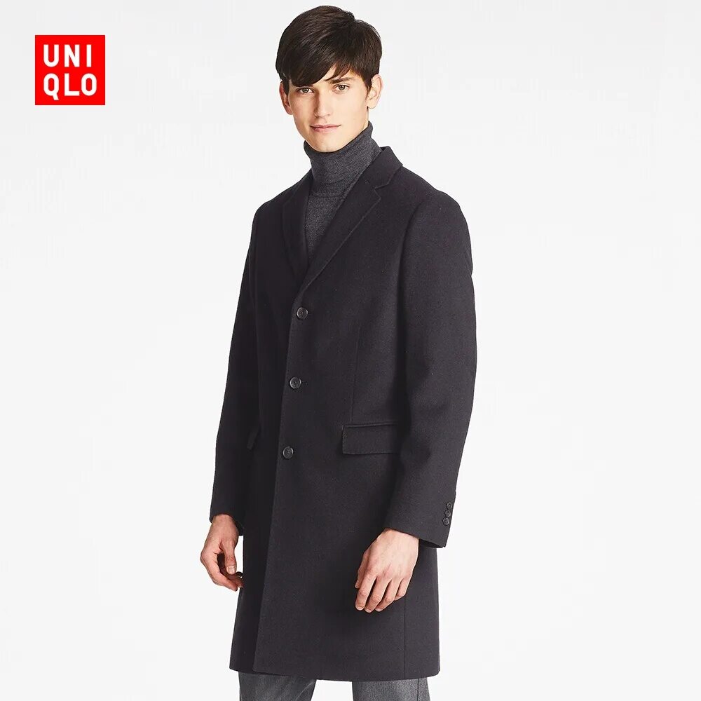 Вайлдберриз пальто мужское. Uniqlo u пальто мужское. Юникло пальто мужское. Юникло пальто черная мужская. Uniqlo пальто мужское черное.