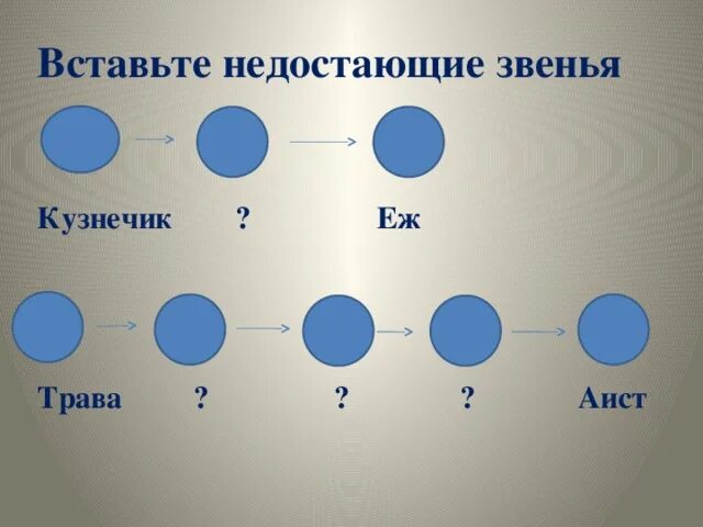 Вставь в цепи питания недостающие звенья. Вставь в цепь питания недостающие звенья вырежи. Найди ошибку в цепи питания и исправь её. Вставь в цепь питания недостающее звено. Вставь пропущенное звено.