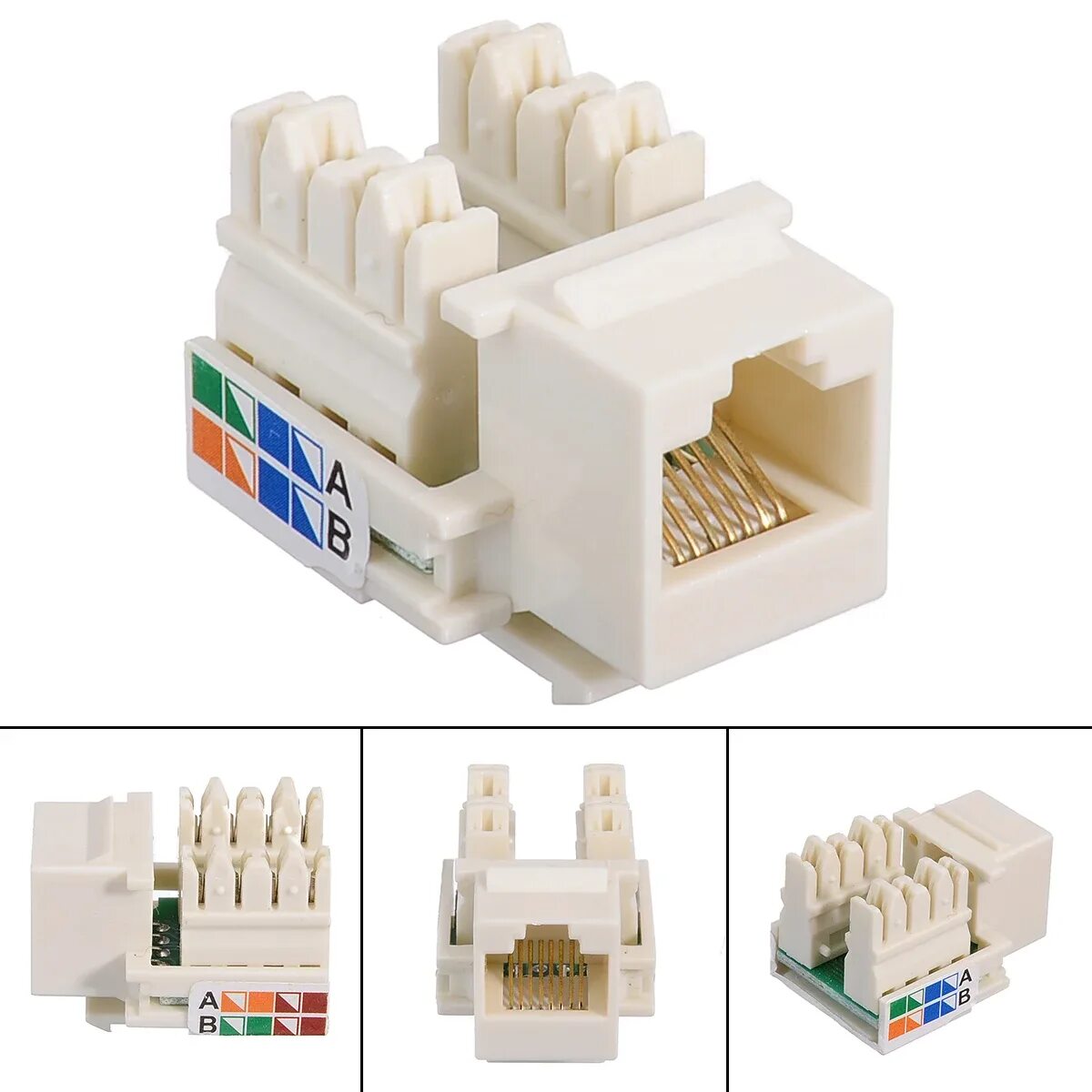 Модуль keystone неэкранированный. Keystone jack 8p8c. tia/eia-568-b.2. rg45 6 cat.