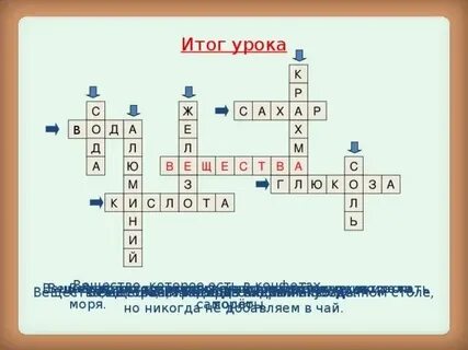 Кроссворд по окружающему миру 3 класс