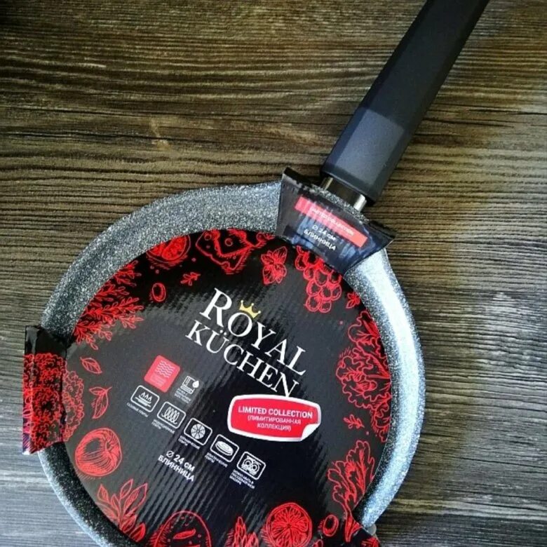 Royal kuchen антипригарное покрытие. Блинница royal kuchen 24 см. блинница royal kuchen. сковорода кюхен роял блинница.