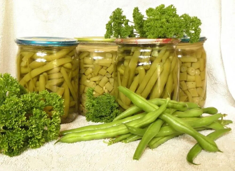 Рецепт стручковой фасоли на зиму в банках. Консервация спаржевой фасоли. турша.