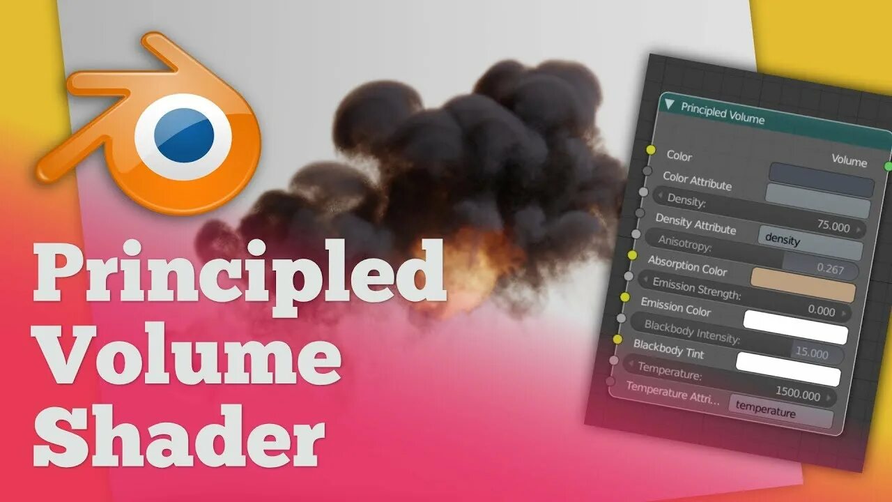 Volume shader bm. Principled volume blender. principled.