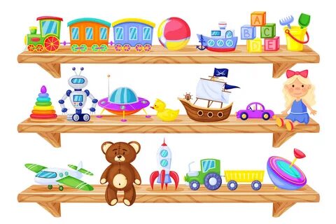 Полки магазина для детей