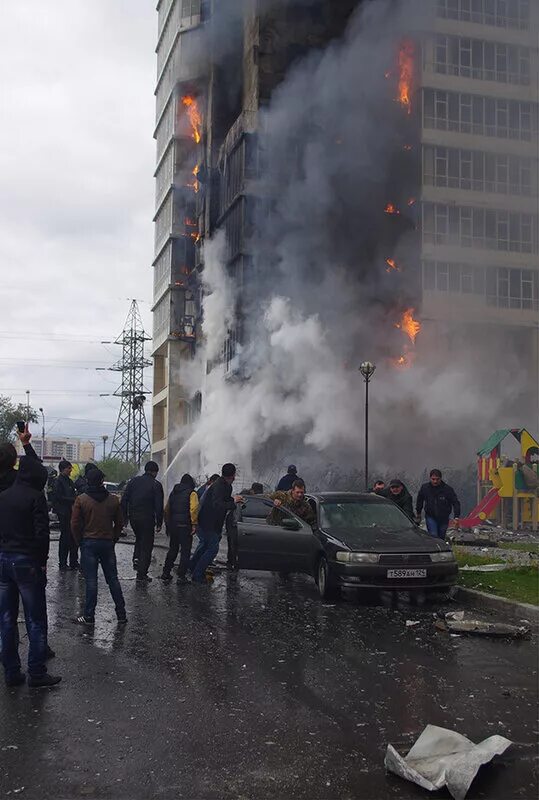 Видела пожар на улице