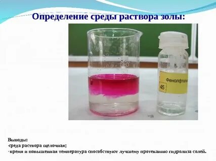 Определение среды раствора