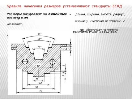 Ширина и высота на чертеже