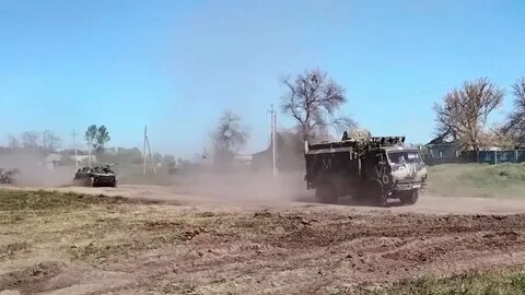 Видео колонна российских