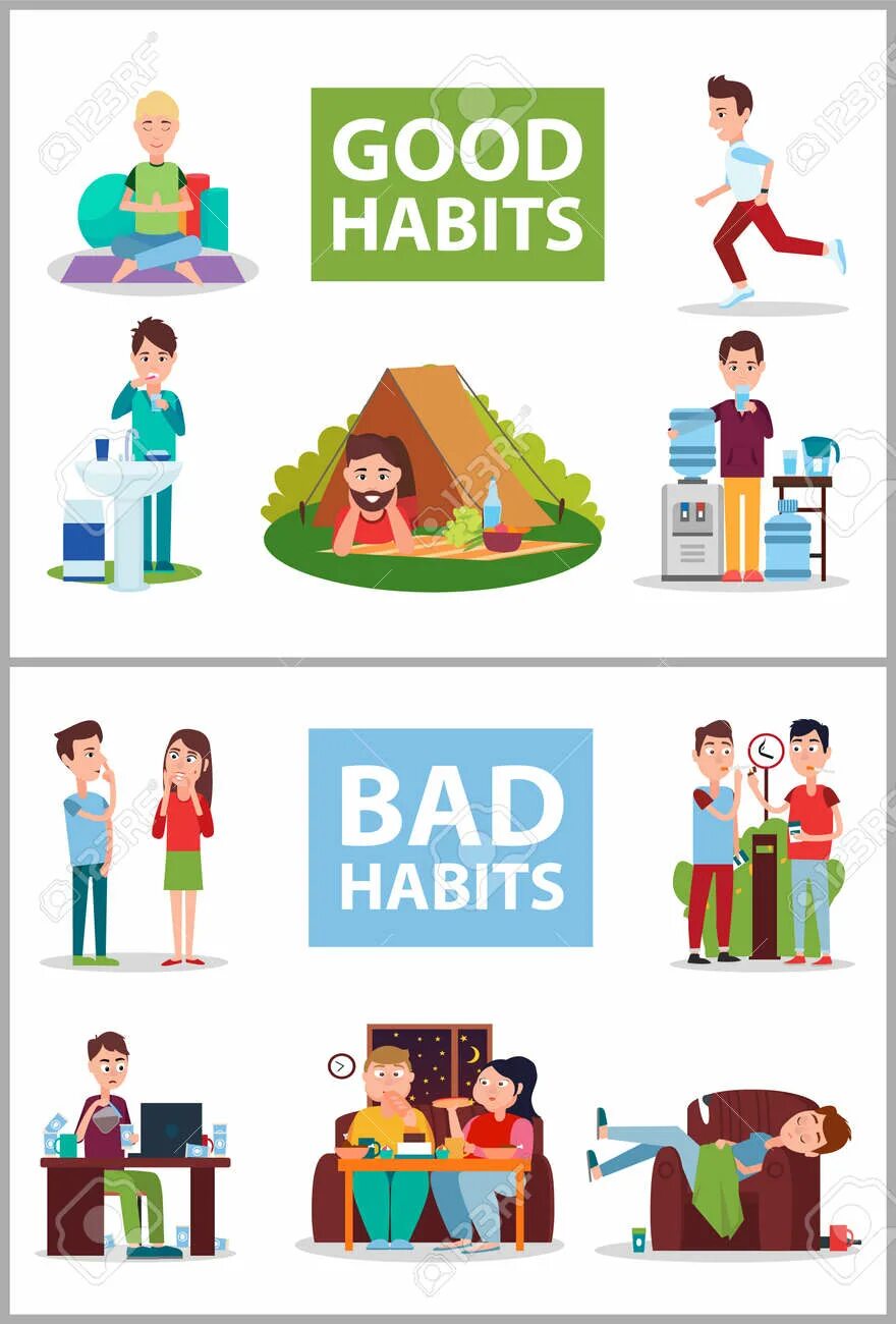 Good Habits Bad Habits. Good Habits картинки. Good and Bad Habits for Kids. Good and bad habits