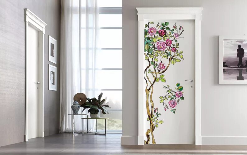 декорирование дверей. интерьерные наклейки на холодильник. самоклеющиеся пленки для холодильников. самоклеющиеся пленки в интерьере. виниловая пленка на холодильник.