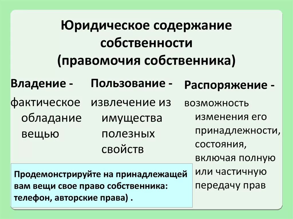 Что было собственностью семьи. Юридическое содержание собственности. Юридическое содержание собственности владение. Экономическое и юридическое содержание собственности. Содержание форм собственности.