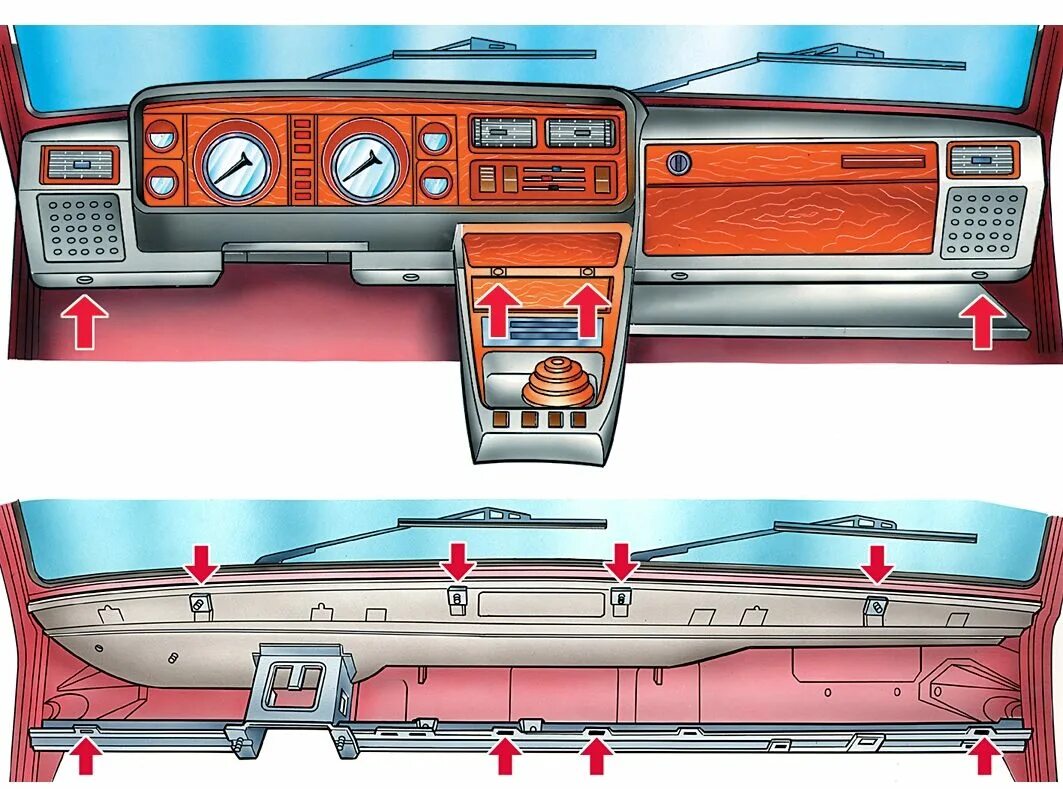 ВАЗ 2107 приборная Торпедо. Крепление торпеды ВАЗ 2107. ВАЗ 2107 панель торпеды. Панель приборов ВАЗ 2107 торпеда.