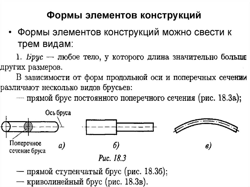 Форма элементы найти. Классификация элементов конструкции техническая механика. Классификация элементов конструкций сопромат. Формы элементов конструкции. Классификация нагрузок и элементов конструкции техническая механика.