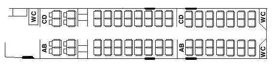 Места Туполев ТУ-134