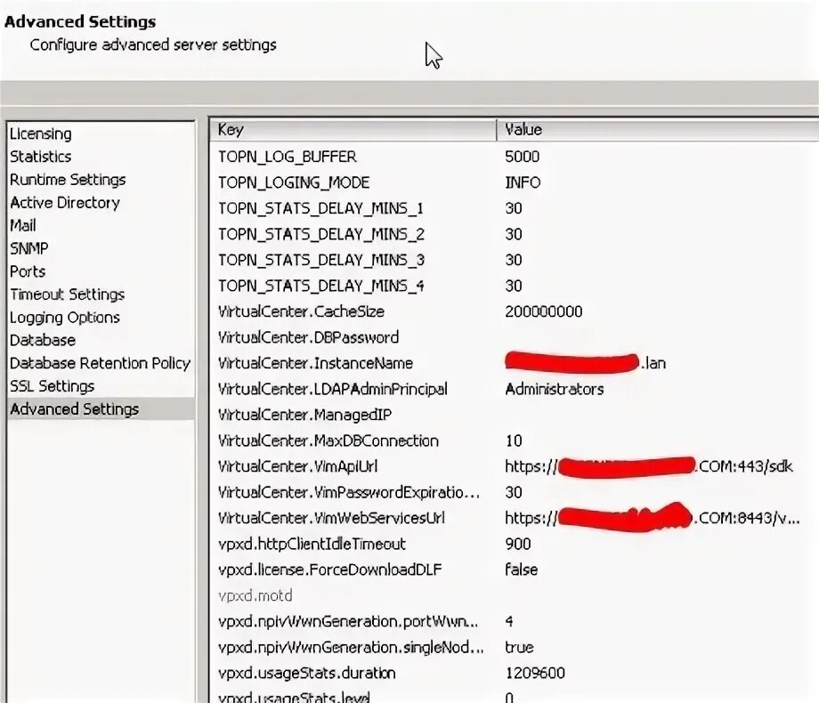 Advanced setting перевод. Configuring runtime settings for process historian.