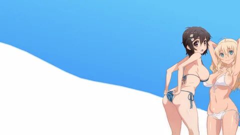 Wallpaper : white bikini, blue bikinis, anime girls, blue ey