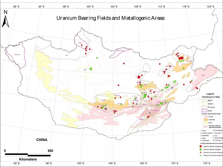 Месторождения урана на карте. Карта полезных ископаемых Монголии. Карта месторождений Монголии. Карта месторождений урана в Монголии. Полезные ископаемые Монголии на карте.