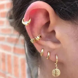 Комплект из 3 предметов модные ушные серьги-гвоздики с имитацией ухо клип п...