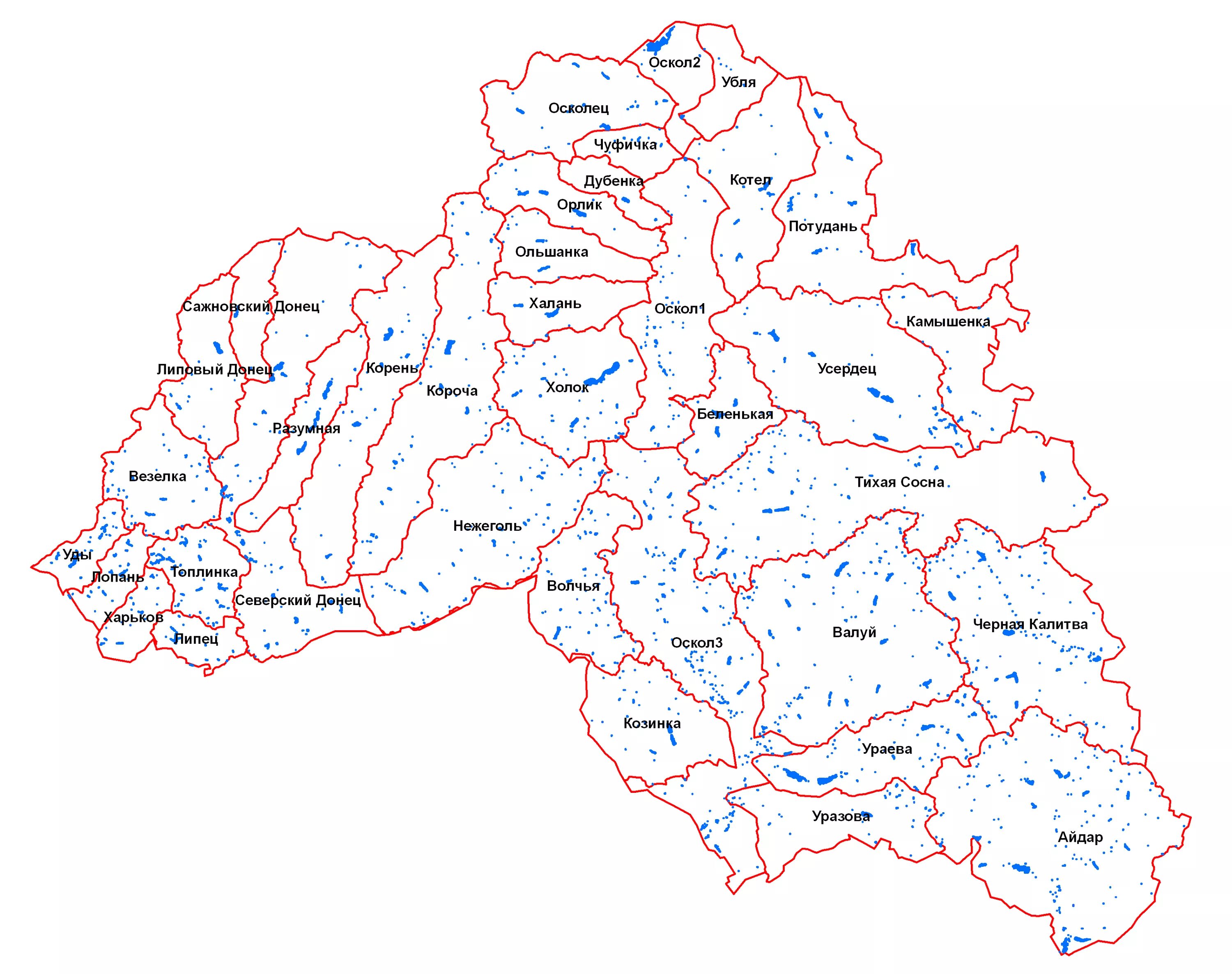 Схема реки Оскол Белгородской области. Река Оскол Белгородской области на карте. Реки Белгорода и Белгородской области на карте. Карта рек Белгородской области.