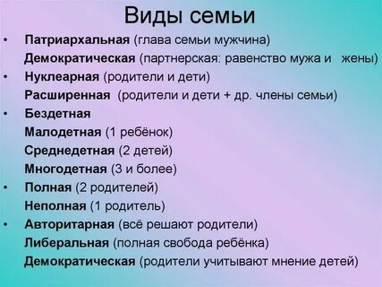 7 основных видов