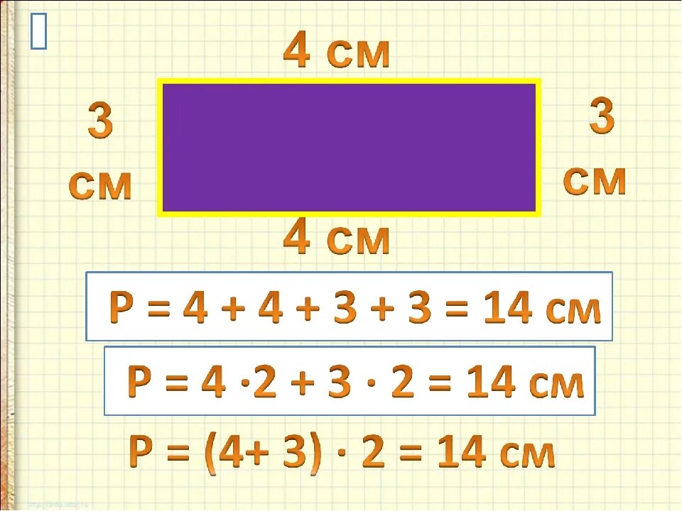Способы найти периметр 2 класс