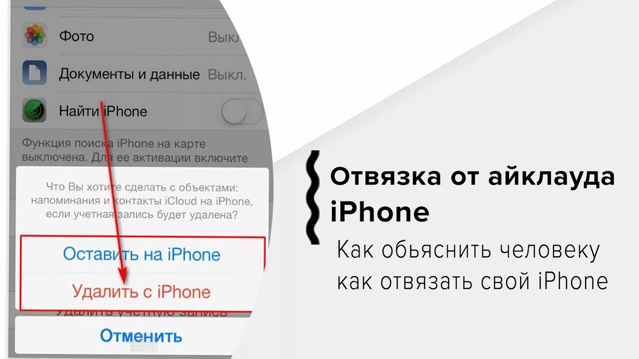 Как сделать отвязку