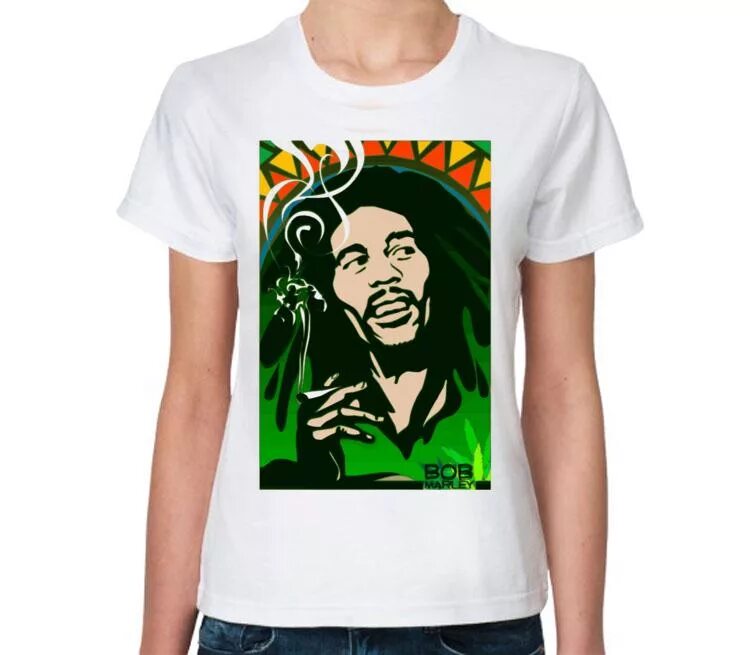 This is my head. Футболка Bob Marley. Майка Боб Марли. Футболка Ringer-t 'Bob Marley'. Женская футболка Боб Марли.