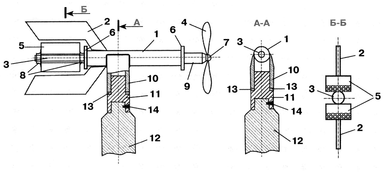 Флюгер чертеж механизма поворота. Конструкция флюгера на подшипниках. Механизм вращения флюгера чертежи. Поворотный механизм для флюгера на подшипниках чертеж.