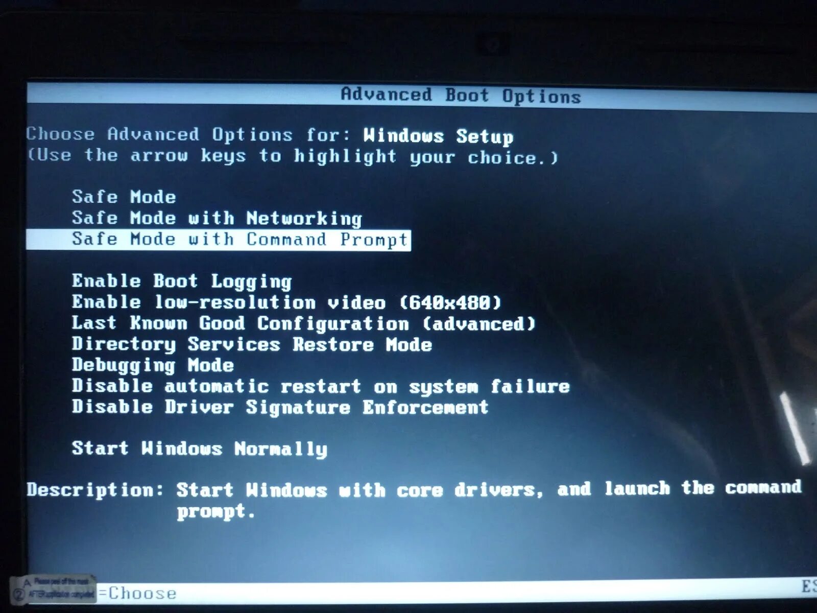 Advanced boot options. Экран advanced boot options. enable boot logging. advanced boot options windows 7 на русском. bootmgr image is corrupt the system.