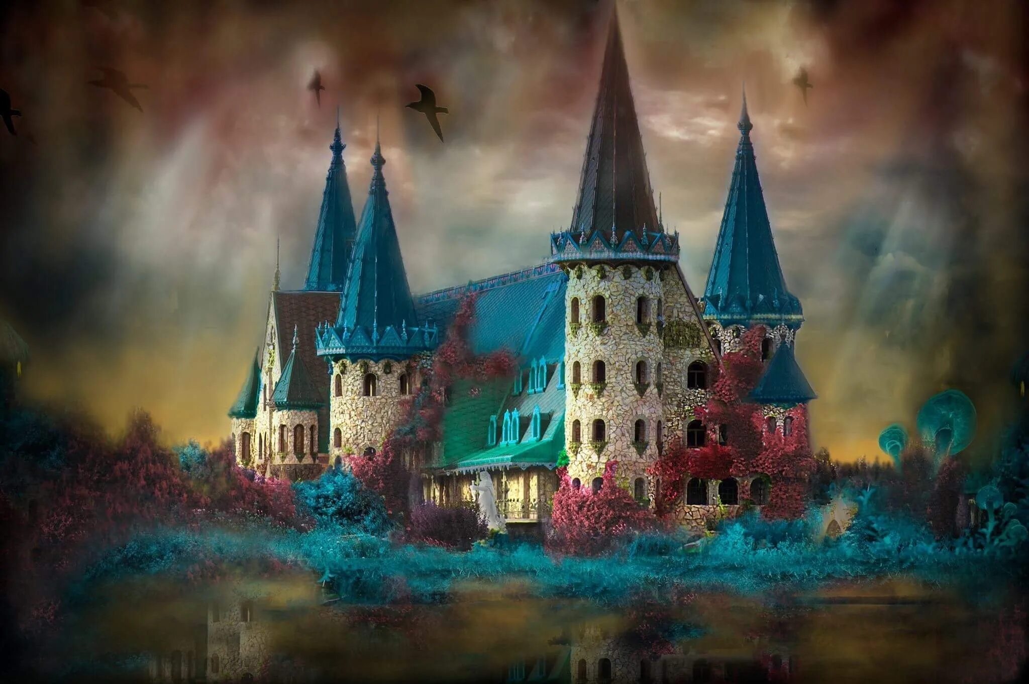 Сказочный дворец. Волшебный замок. Сказочные дворцы и замки. Замок красивый сказочный.