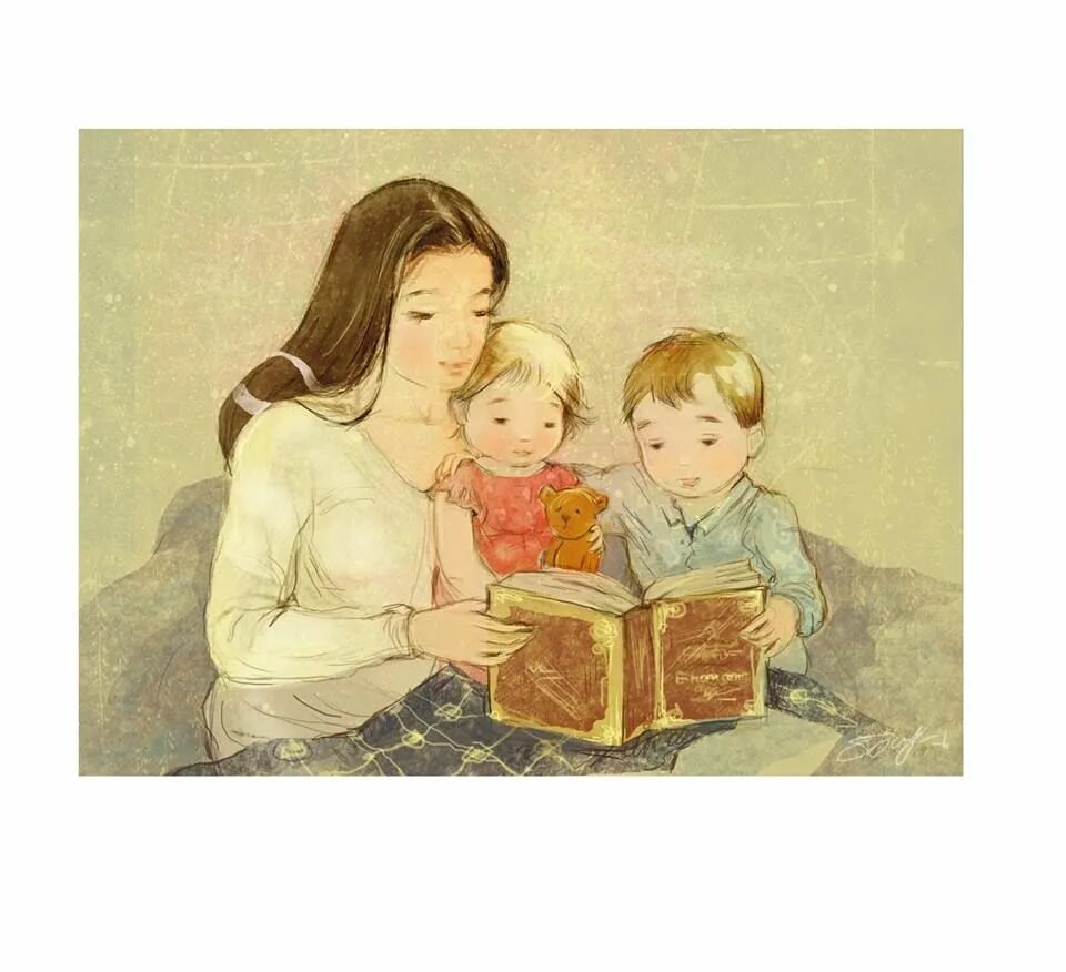Чтение сказок. Дети иллюстрация. Мама и ребенок иллюстрация. Мама читает книгу ребенку. Мама читает детям картинки