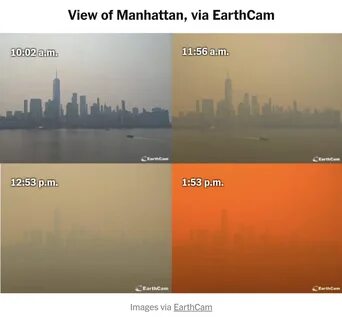 10:02 a.m. 12:53 p.m. View of Manhattan, via EarthCam EarthCam EarthCam 11:...