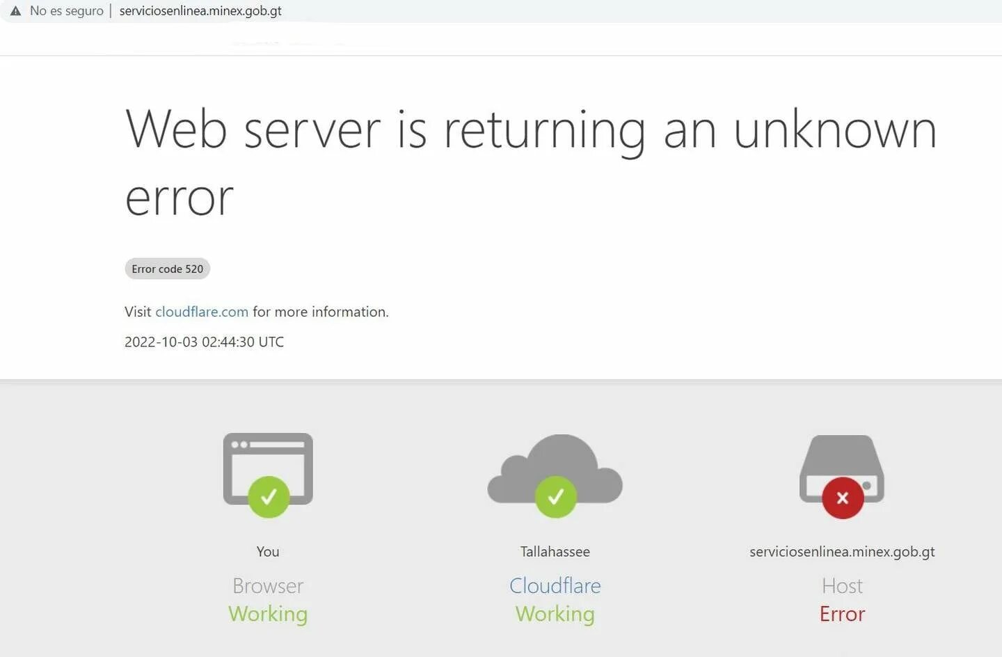Returning error