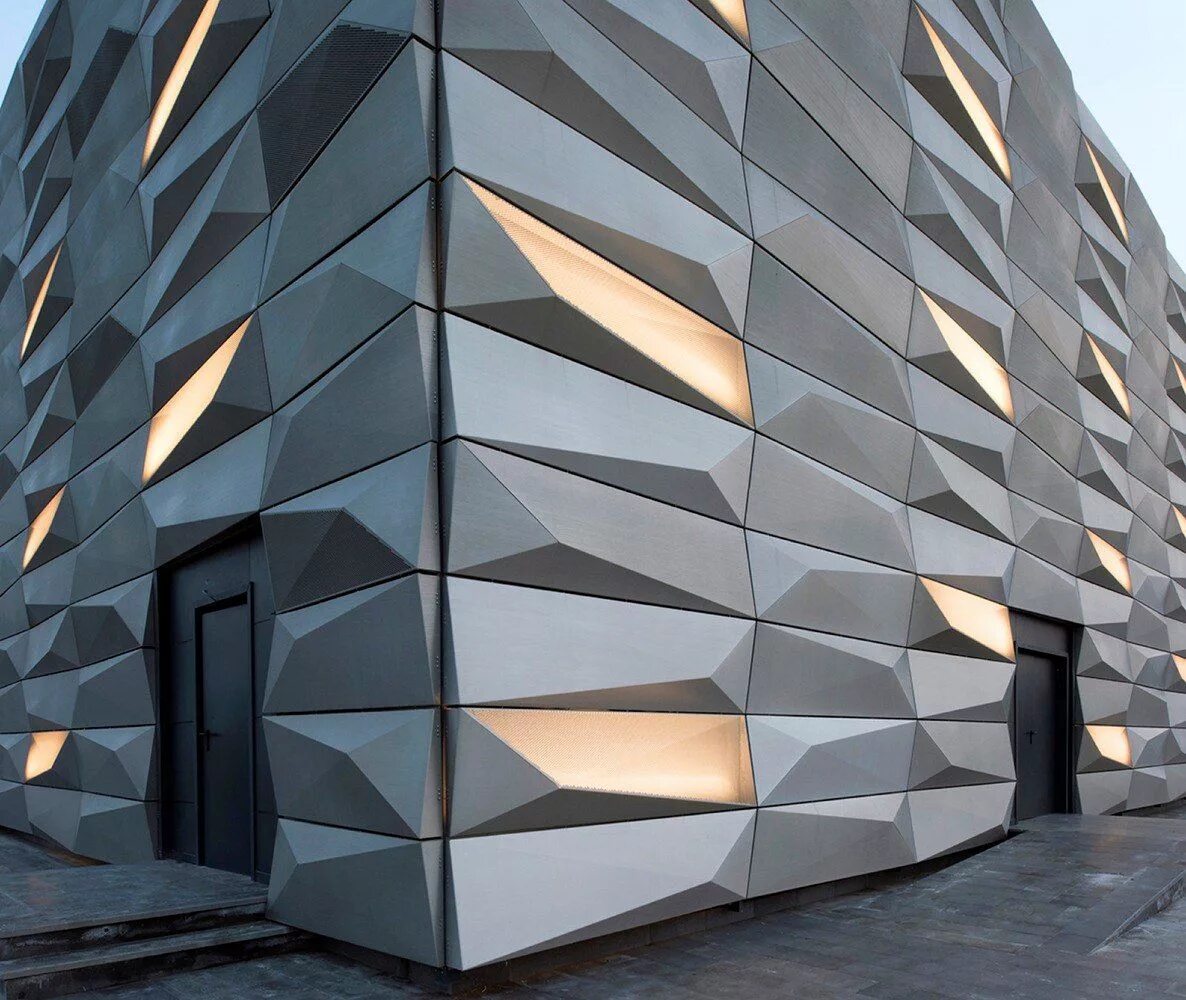 Стеновой элемент. Полигональные фасады композит. Алюкобонд 3д. Треспа панели. Фасад композит металлокассеты.