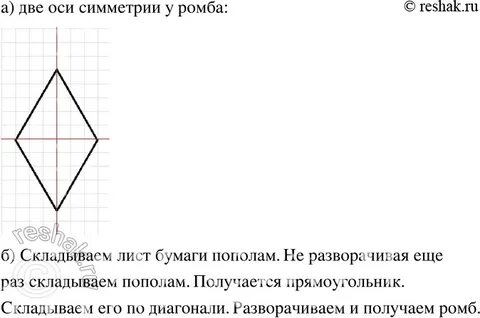 Ось симметрии ромба