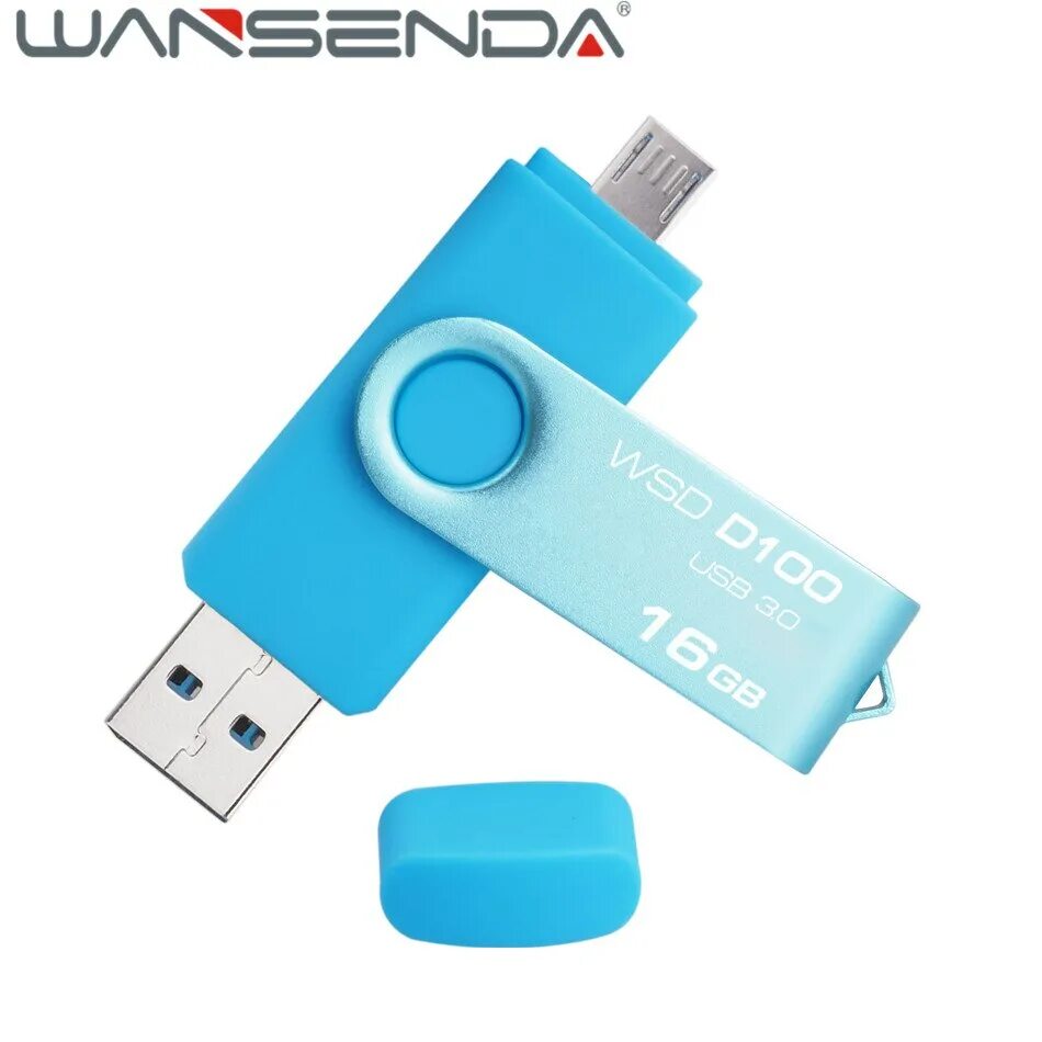 Лучшая флешка для смартфона. Wansenda usb 32gb синий. usb флешка для android. умная флешка двухсторонняя. трехсторонняя флешка wansenda.