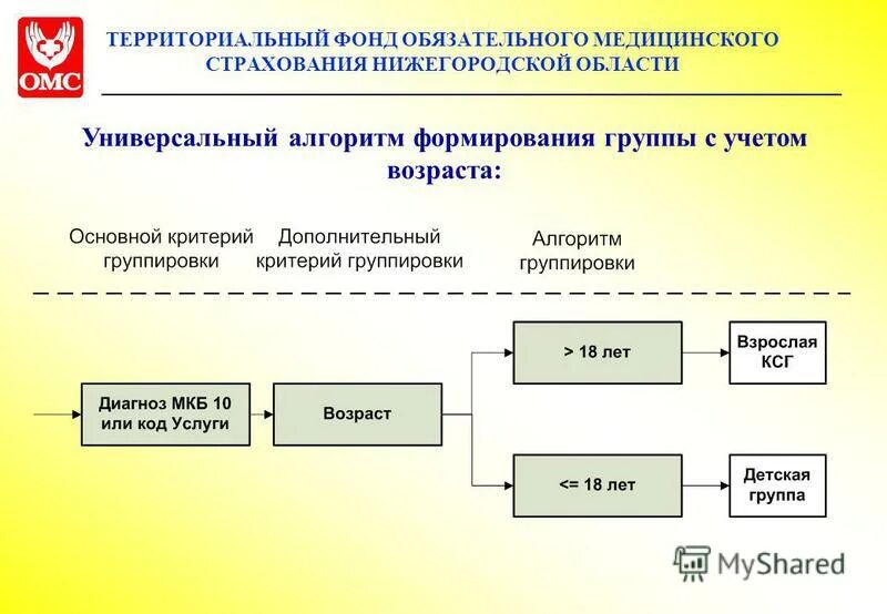 Сайт омс нижегородской. Территориальные фонды обязательного медицинского образования. ФОМС Нижегородской области. Группы алгоритмов. Территориальный фонд обязательного медицинского страхования задачи.