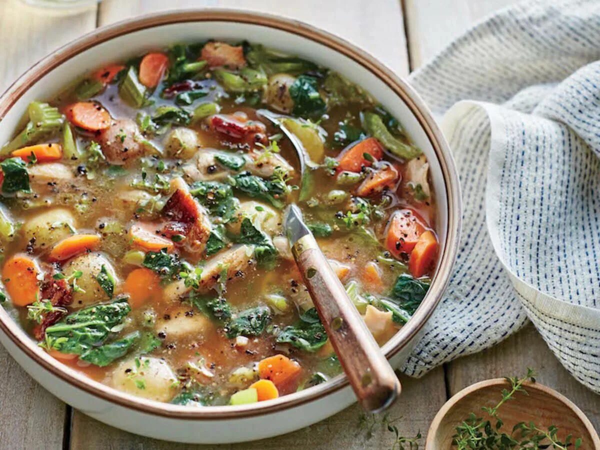 Как сварить быстрый суп. Густой суп. cook soup. in the soup.