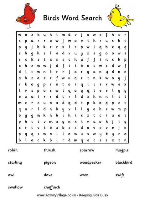 The bird is a word. Birds wordsearch. wordsearch птицы. the uk wordsearch. birds words.