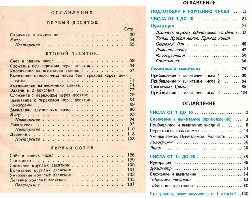 сравнение 2 учебники