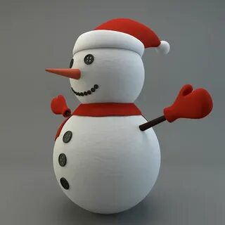 Снеговик 3д модель