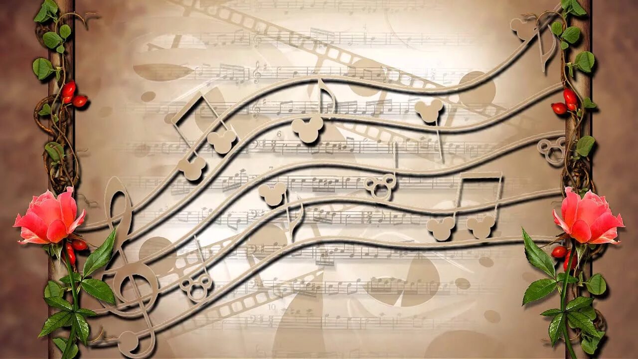 Клавиши рояля. Музыкальный фон для афиши. Музыкальный футаж. Основы видеомонтажа. Рамки для видеомонтажа.