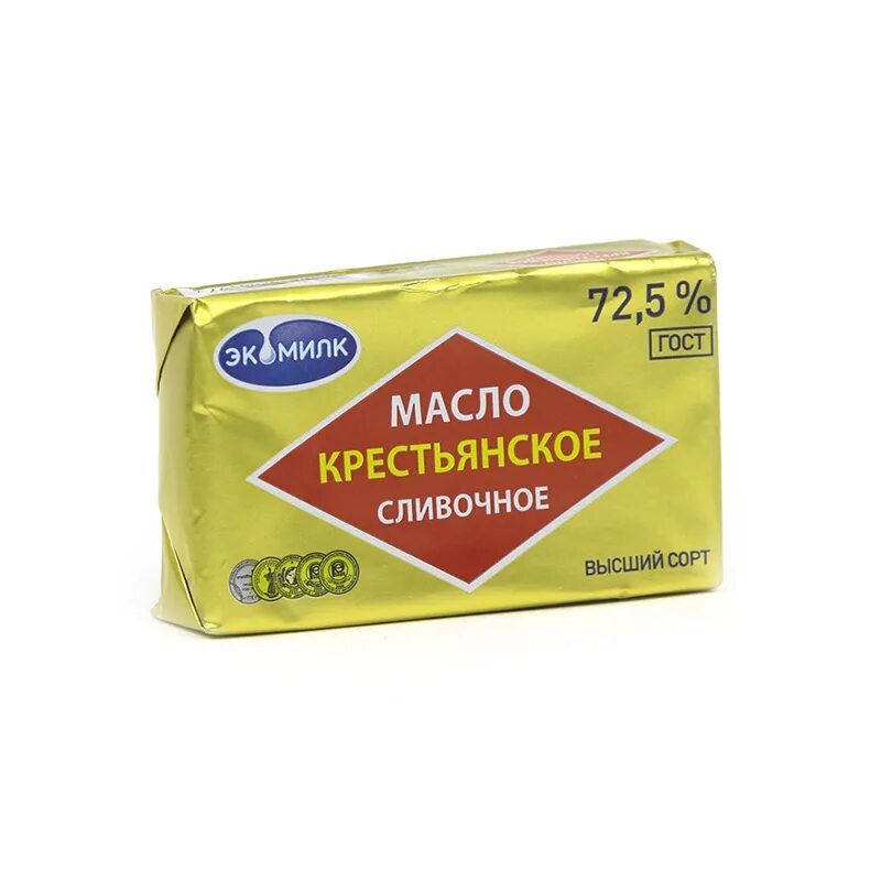 Сливочное масло с какого возраста. Масло Крестьянское 72.5 Экомилк. Экомилк масло сливочное 72.5. Масло Крестьянское сливочное «Экомилк» 72,5%, 180гр.. Масло сливочное 72,5% Крестьянское Экомилк 180гр 1/13.