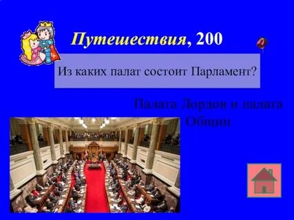 Английский парламент состоит из палат
