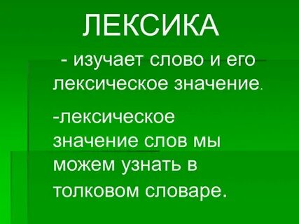 Значение слова лексикология
