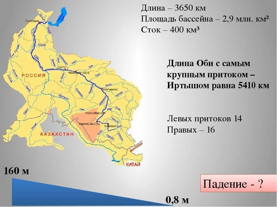 Протяженность оби